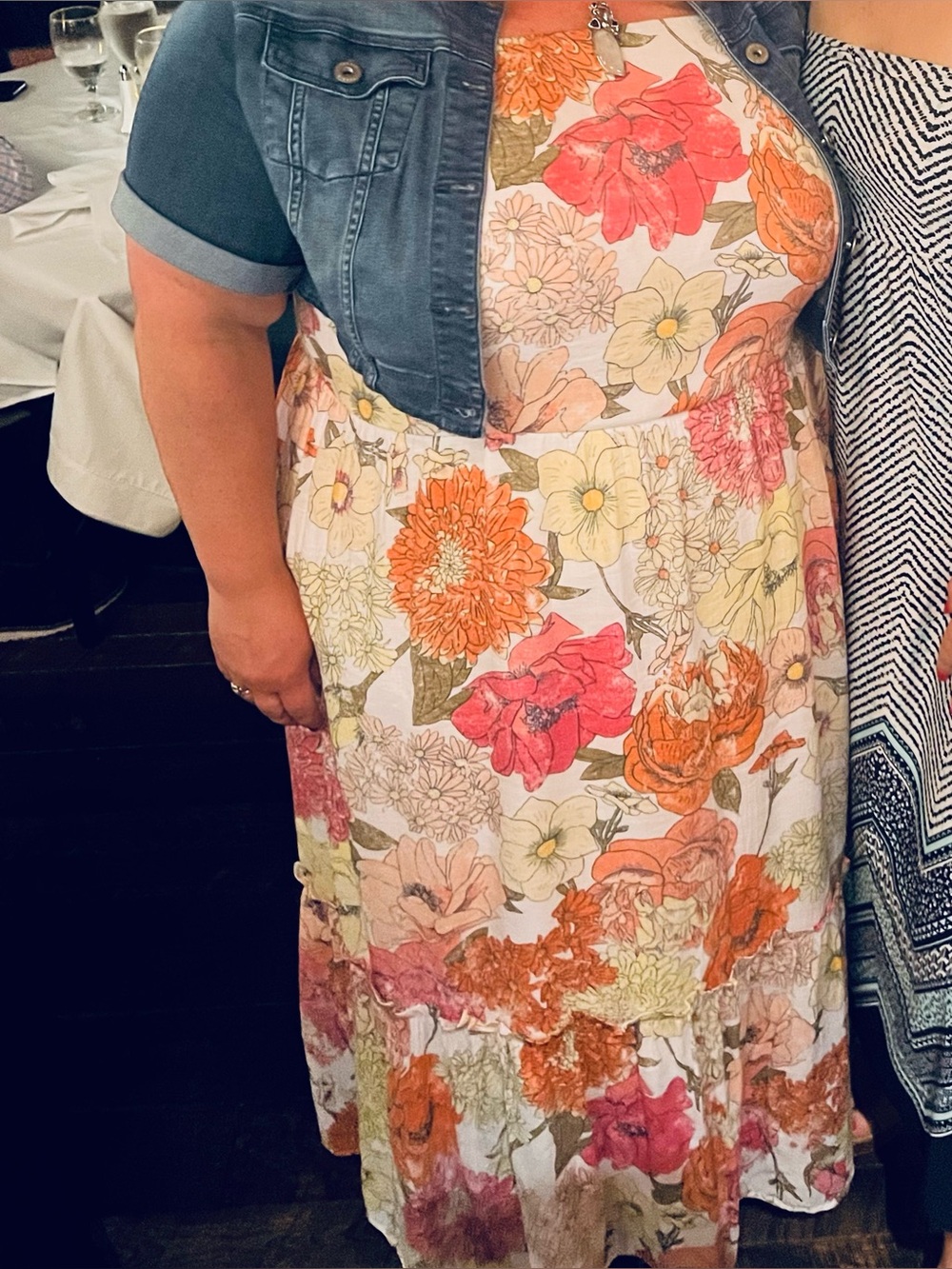 Lane Bryant Floral Maxi Dress in Pink, Orange & White - Picture 8 of 8